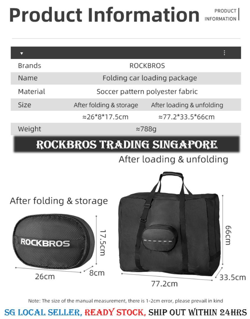 Rockbros folding bike shop carry bag