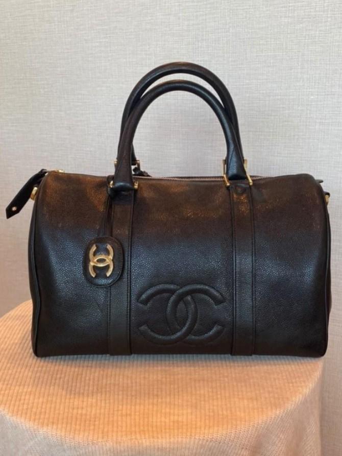 ❗SALE!!! AUTH. CHANEL VINTAGE BOWLER BAG IN CAVIAR GHW, Luxury