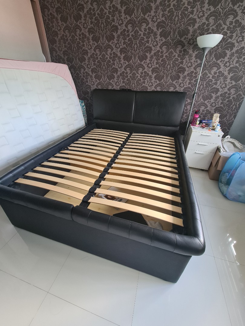 Seahorse Queen Size Storage Bed Frame, Furniture & Home Living