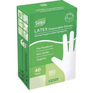 SENSI Sarung Tangan Latex Disposable (Ukuran S)