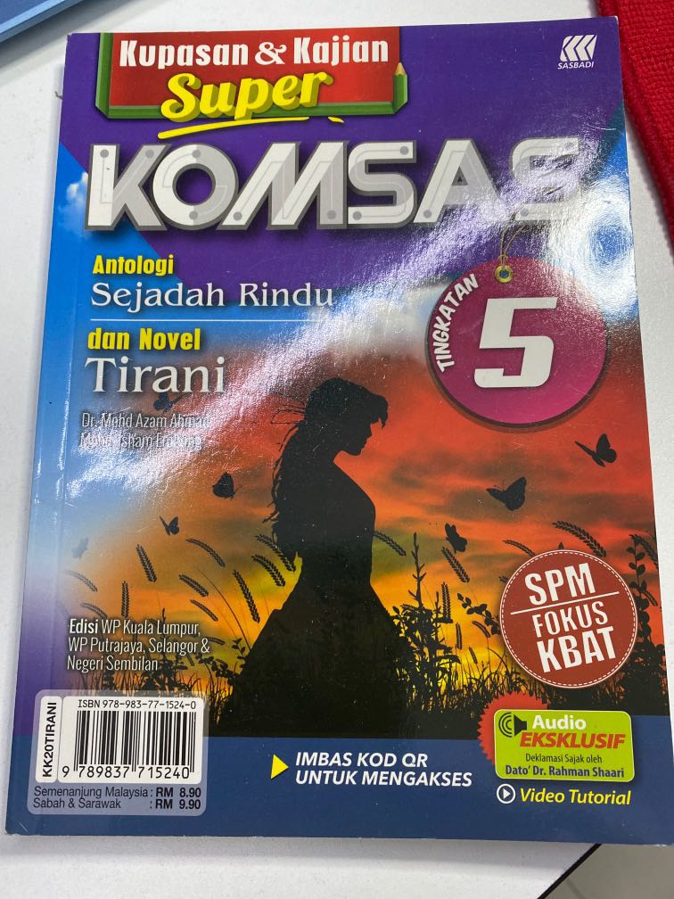 Spm Komsas Antologi Novel Tirani Hobbies Toys Books Magazines Textbooks On Carousell