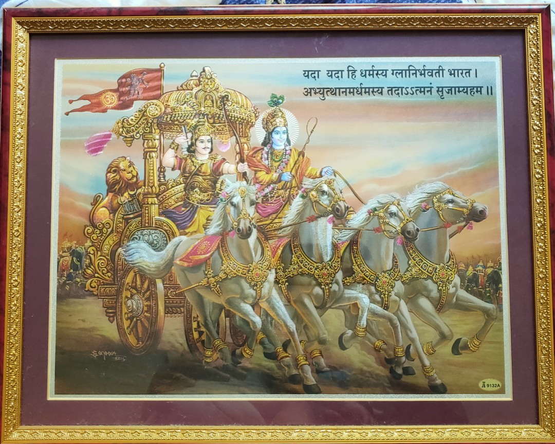 Sri Krishna chariot, Hobbies & Toys, Memorabilia & Collectibles, Religious  Items on Carousell