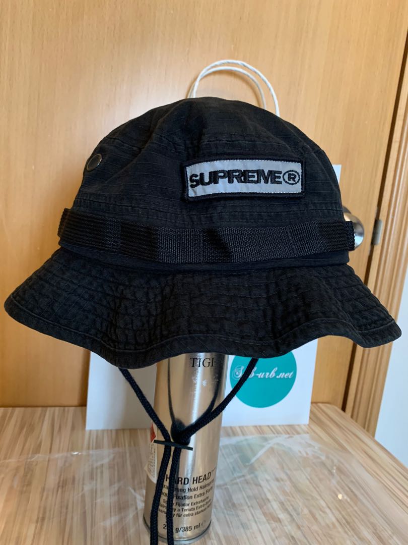 Supreme  Reflective Patch Boonie  S/M 黒