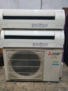 5 tick System 2 Mitsubishi aircon 9kx2 for commercial and home purposes