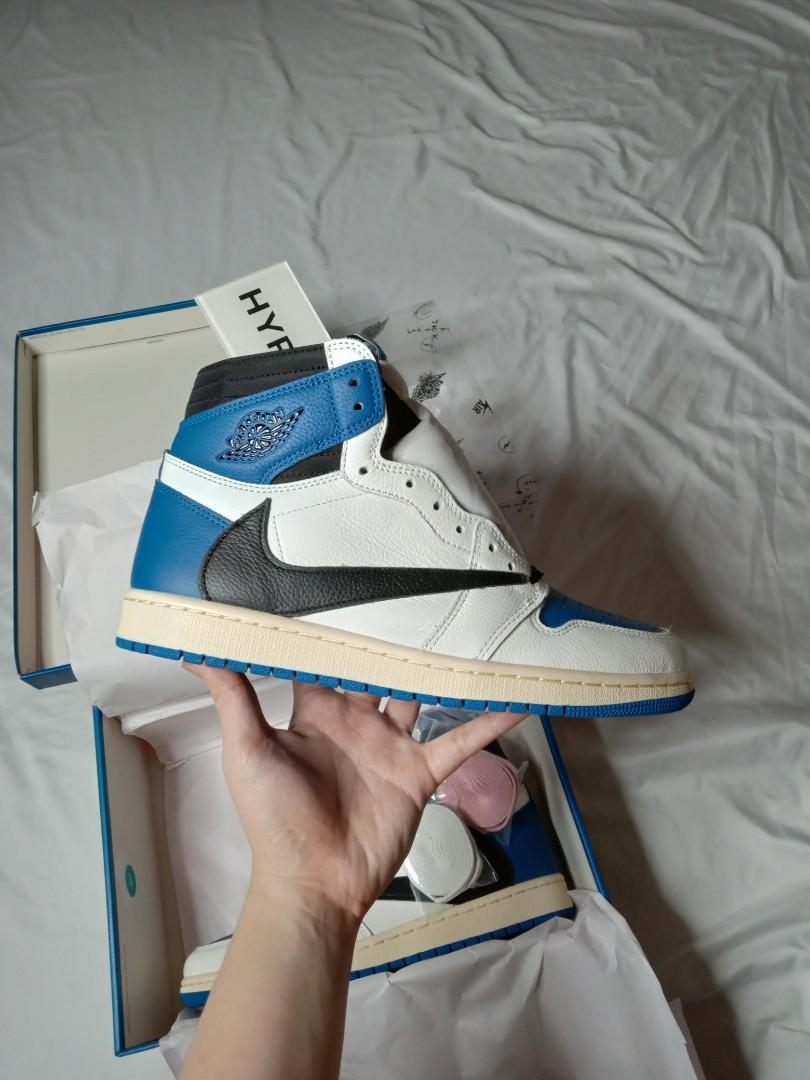 Travis Scott x Fragment 1s High Men s Fashion Footwear Sneakers
