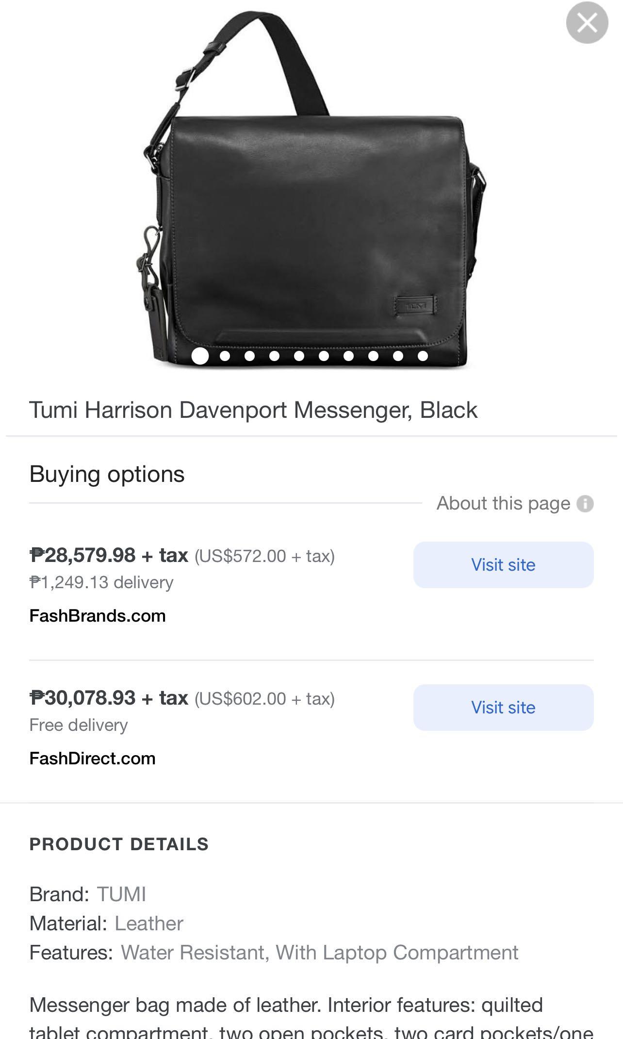 Tumi davenport sales messenger bag