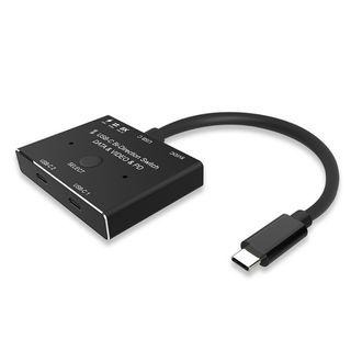 [with Freebie] Type C USB-C Two Way Switch 8k 60Hz 10Gbps Bi-Direction KVM Switch Converter for Multiple Source Displays