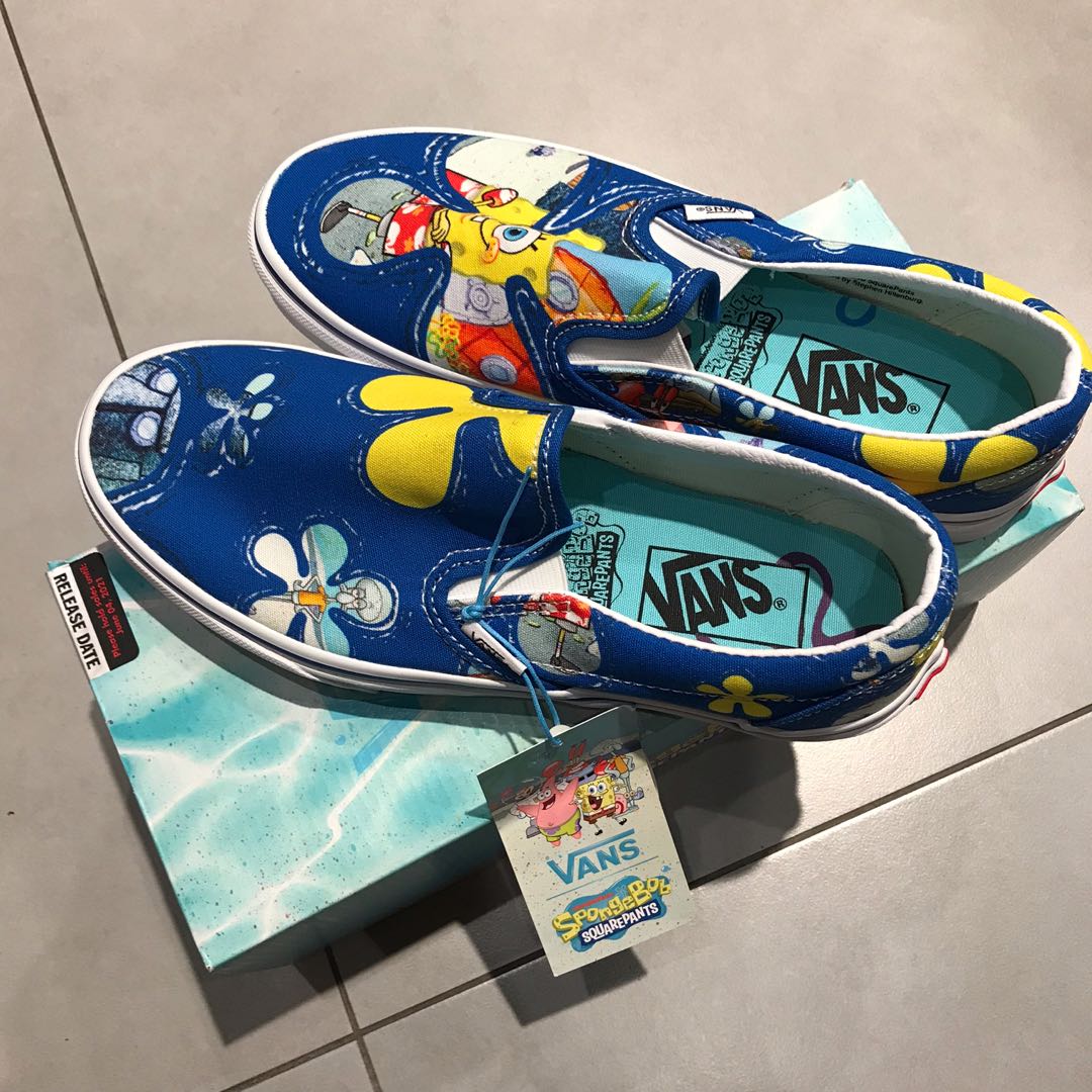 vans slip on spongebob