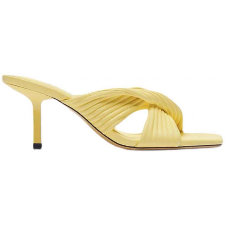 Zara yellow hot sale mules
