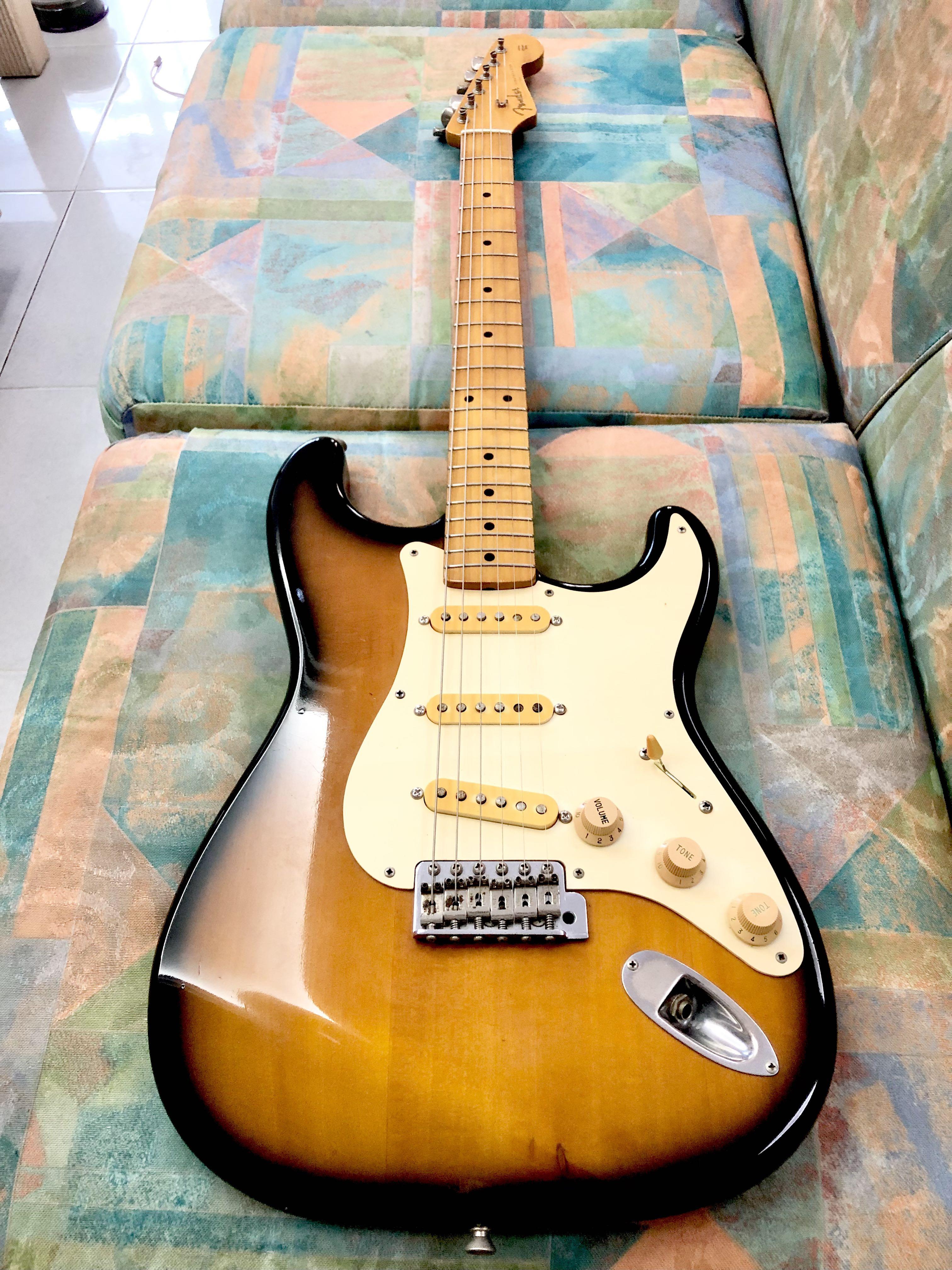 1993 Fender Japan ST-57 Stratocaster, 3-Tone Sunburst (1993), Hobbies   Toys, Music  Media, Musical Instruments on Carousell