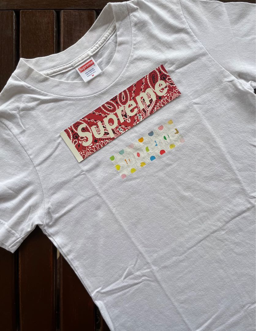 2009 Supreme Damien Hirst Box Logo Tee White Men s Fashion