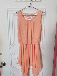 粉橘色氣質洋裝