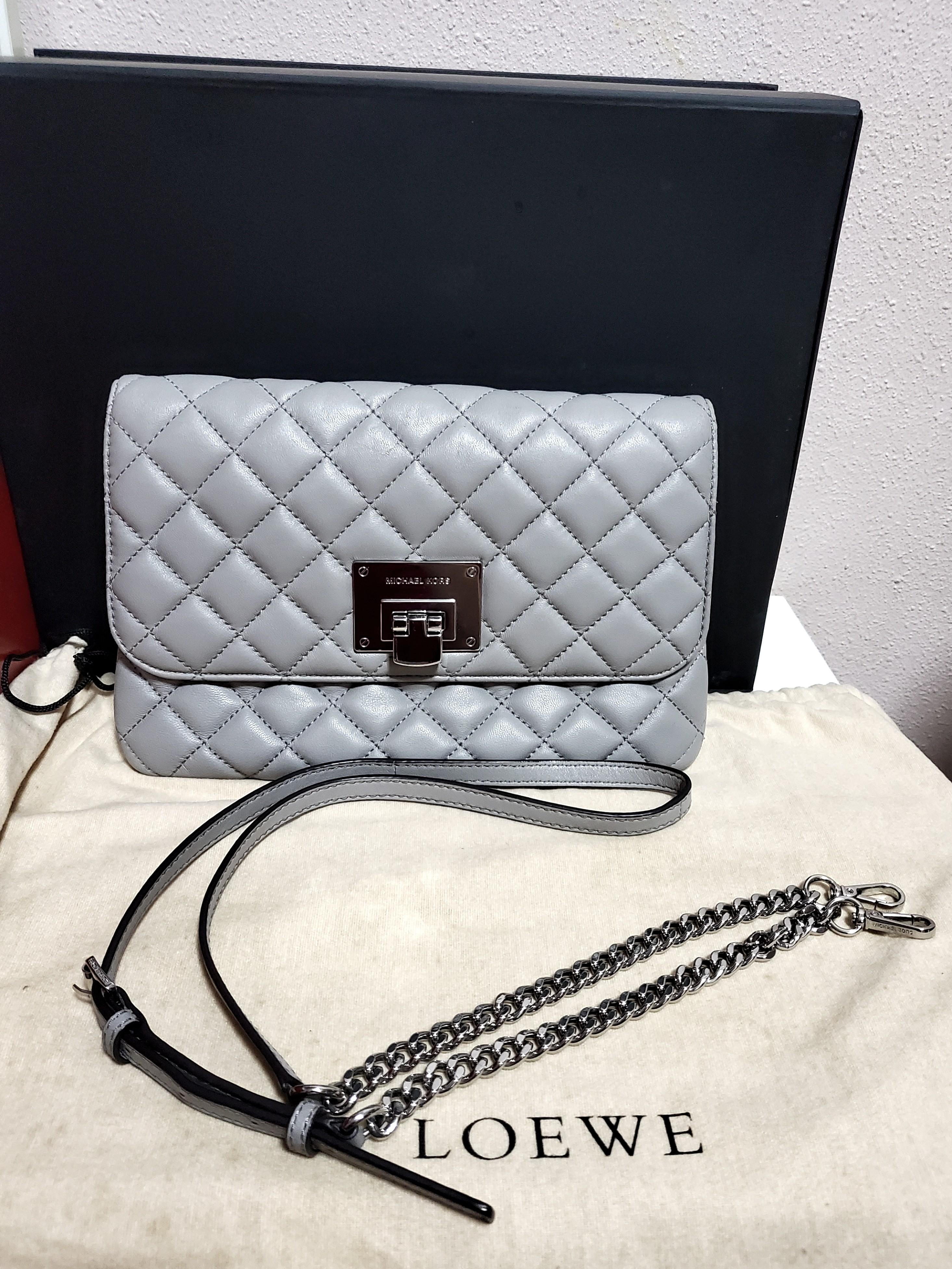 Michael kors clearance grey clutch