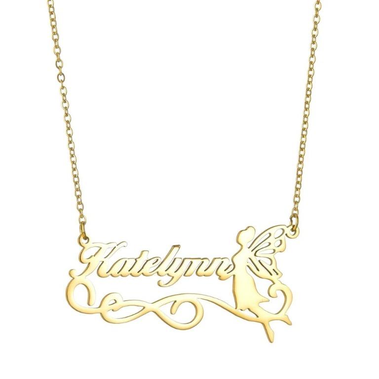 Gold tinkerbell necklace new arrivals