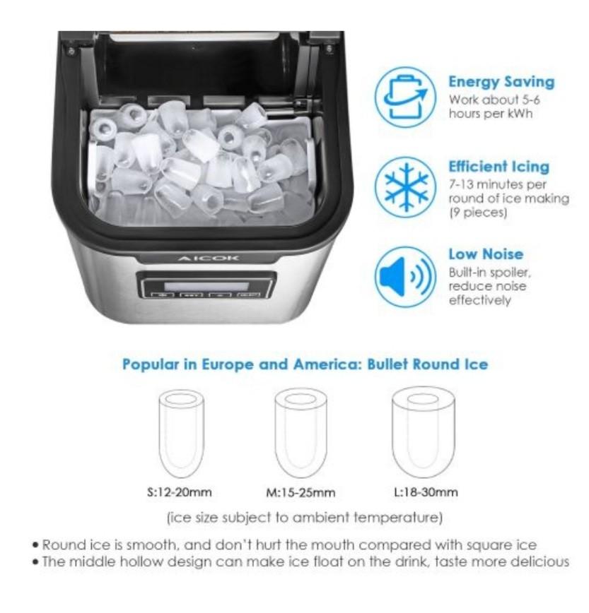 AICOK Ice Maker ( YTE005C, TV & Home Appliances, Kitchen Appliances