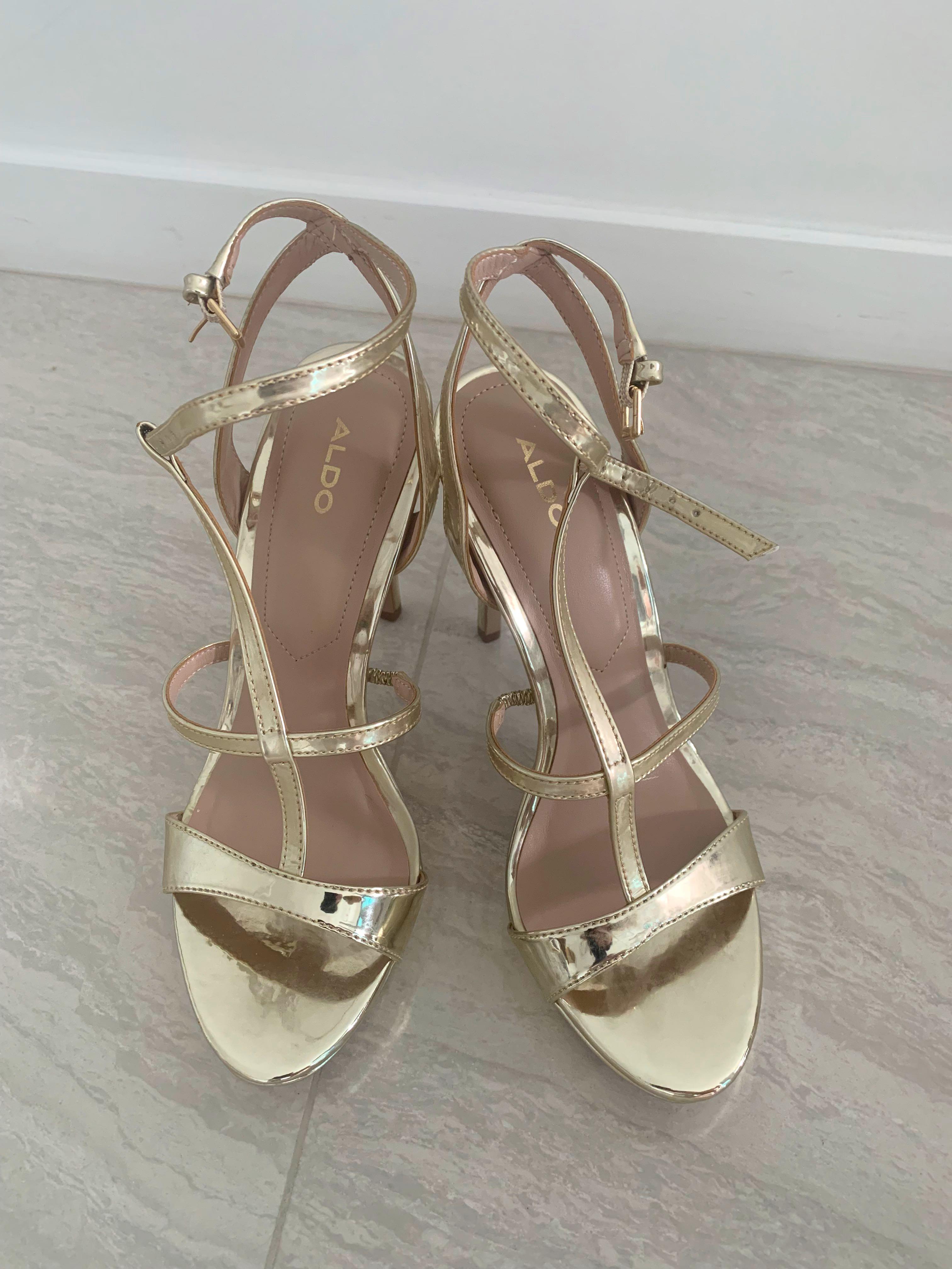 Gold strappy on sale heels aldo