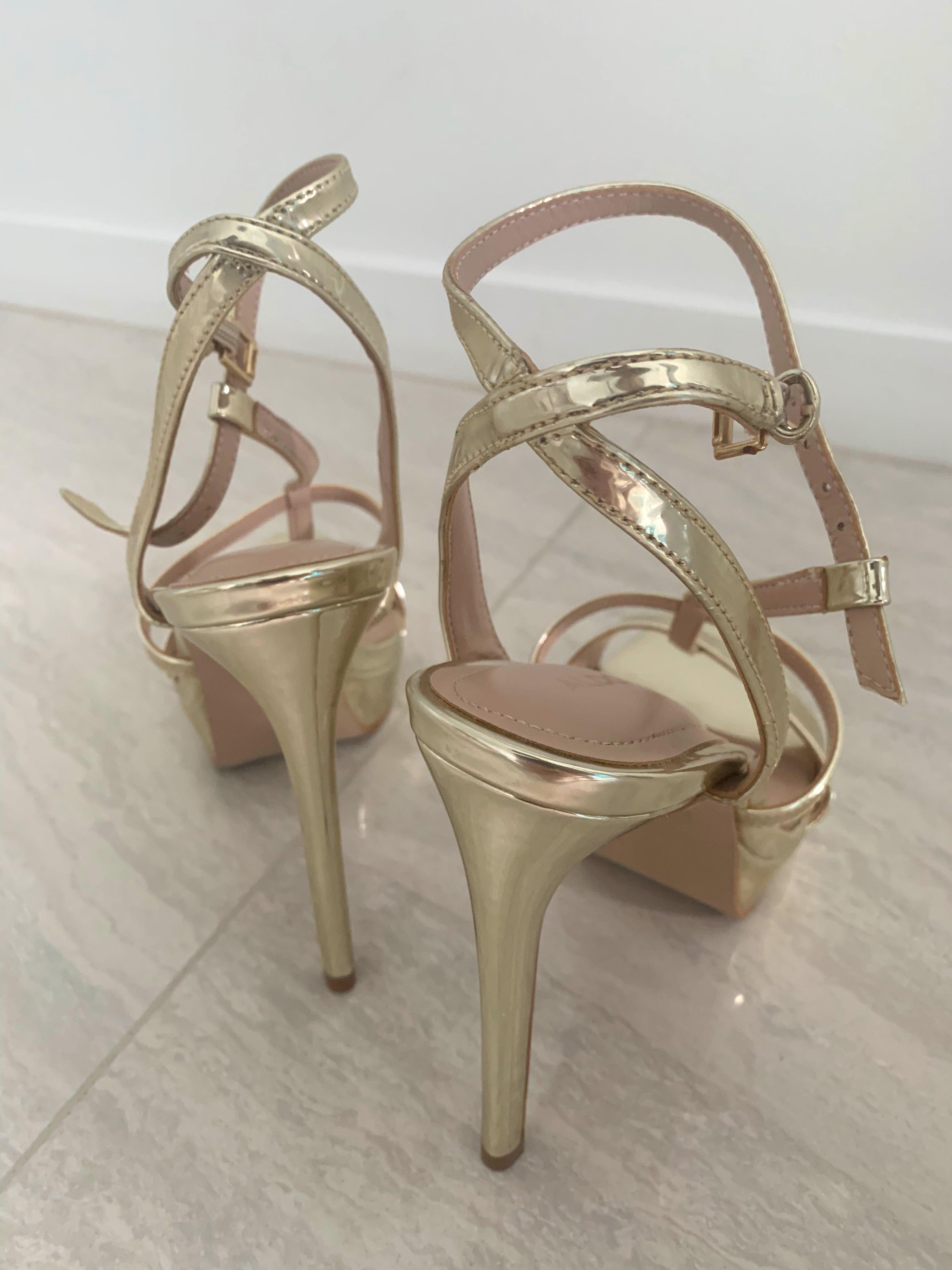 Aldo gold strappy heels Women s Fashion Footwear Heels on Carousell