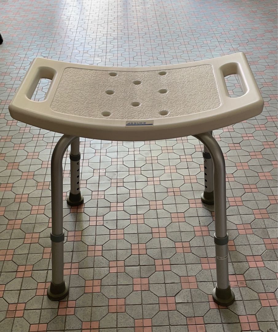 Aluminuum Shower Bench (Height Adjustable), Health & Nutrition