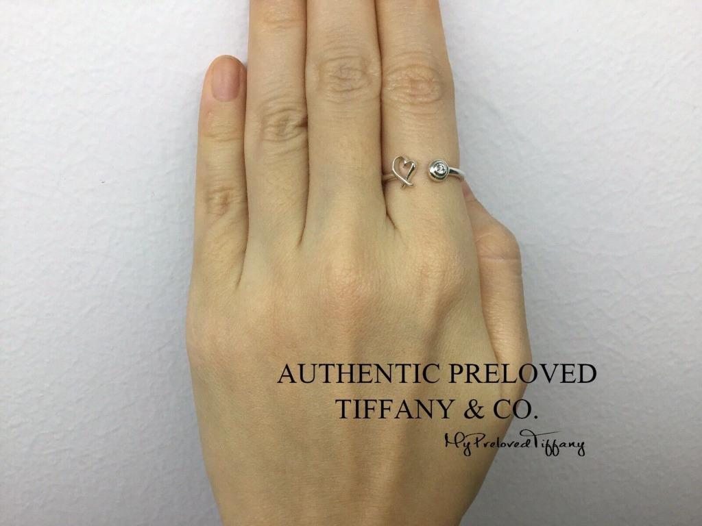 Authentic Tiffany Co. Paloma Picasso Loving Heart Diamond Ring