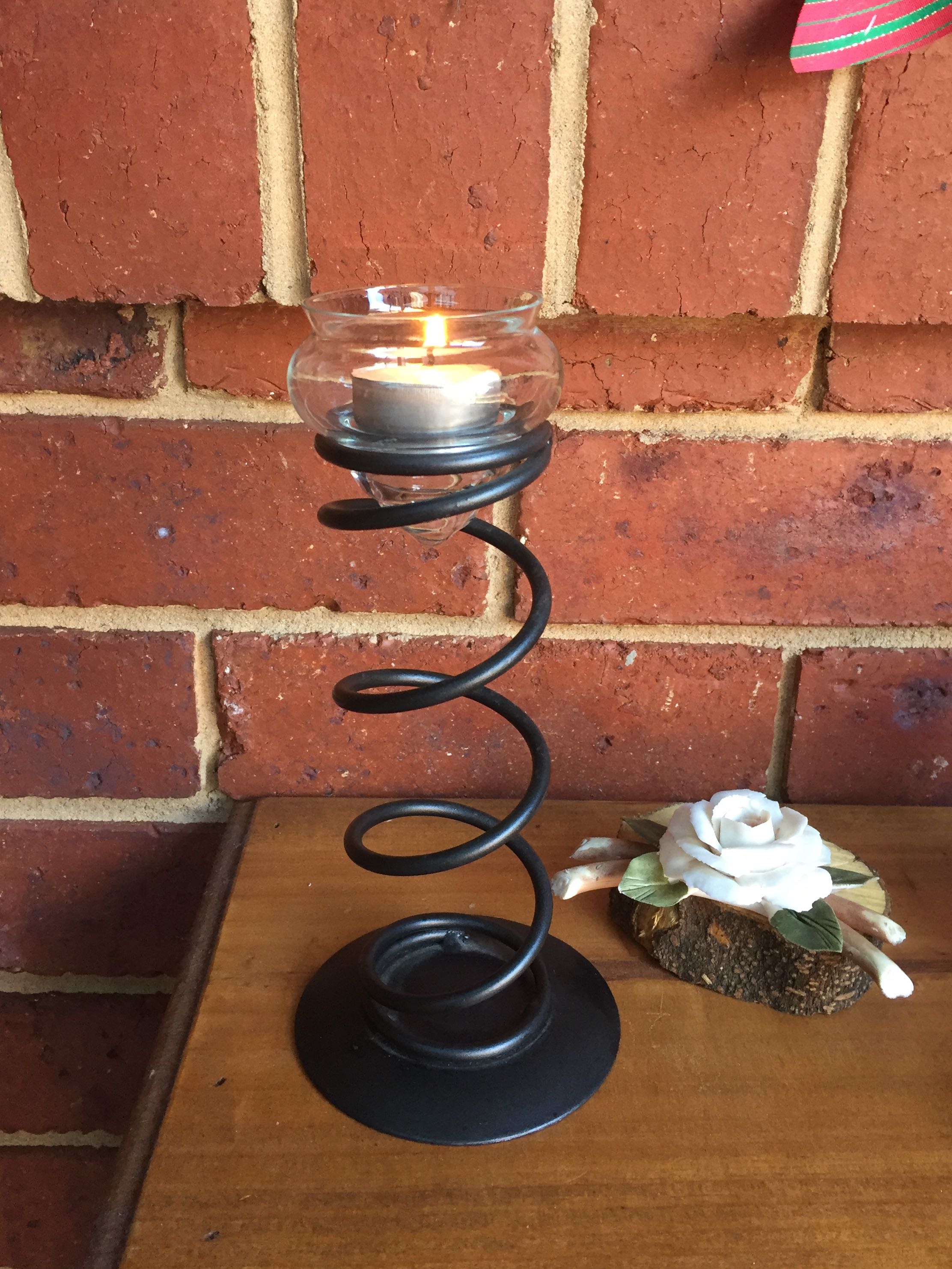 Black Metal Tealight Candle Holder, Furniture & Home Living, Home Decor