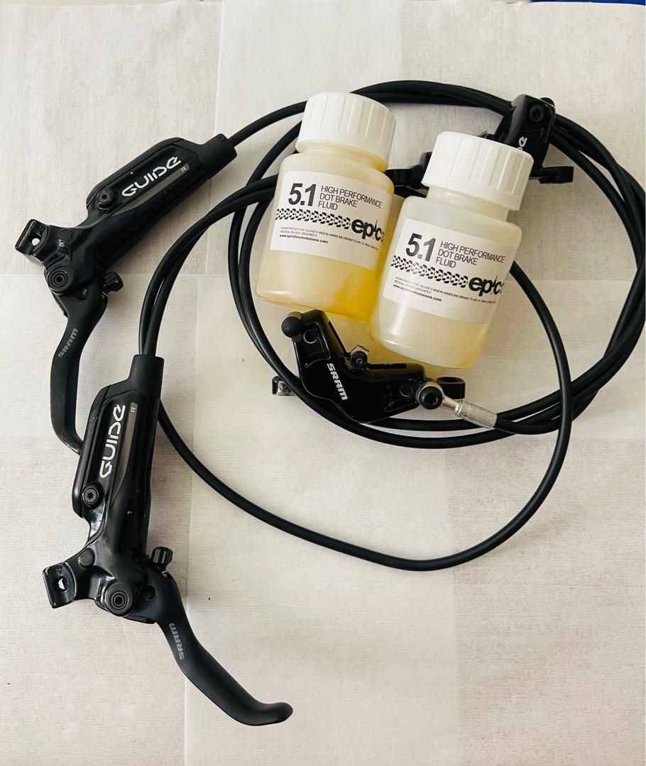 Cheap Sram Guide R hydraulic disc brakes. with free Epic 5.1 dot fluid Sports Equipment Bicycles Parts Parts Accessories on Carousell
