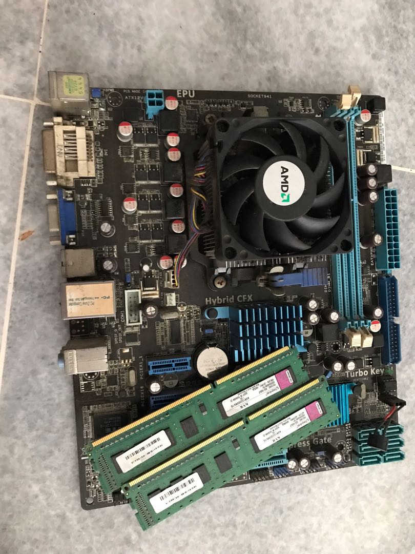 Computer Asus motherboard Ram CPU Computers Tech Parts