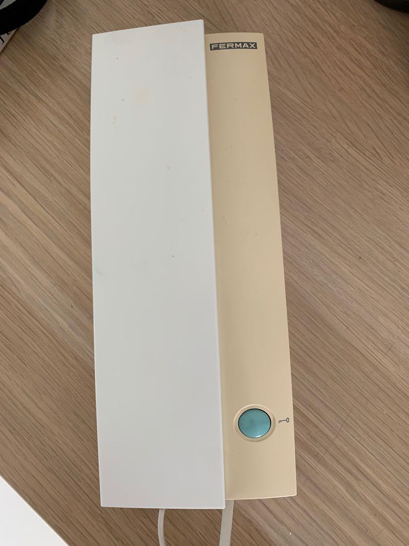 fermax intercom replacement set (Category: Other Security Devices) located in Singapore. Submitted by bluewhitejack (Listing ID 1114364166, Image 2). Description: Compatible with FERMAX 8044 3393 2086 Brand new replacement set for fermax. Noted: no installation service and DIY. Picture 2- fermax model example Picture 1- replacement model (this item) Actual set are well packed brand new set. Order from Shopee https://shopee.sg/product/296949085/10