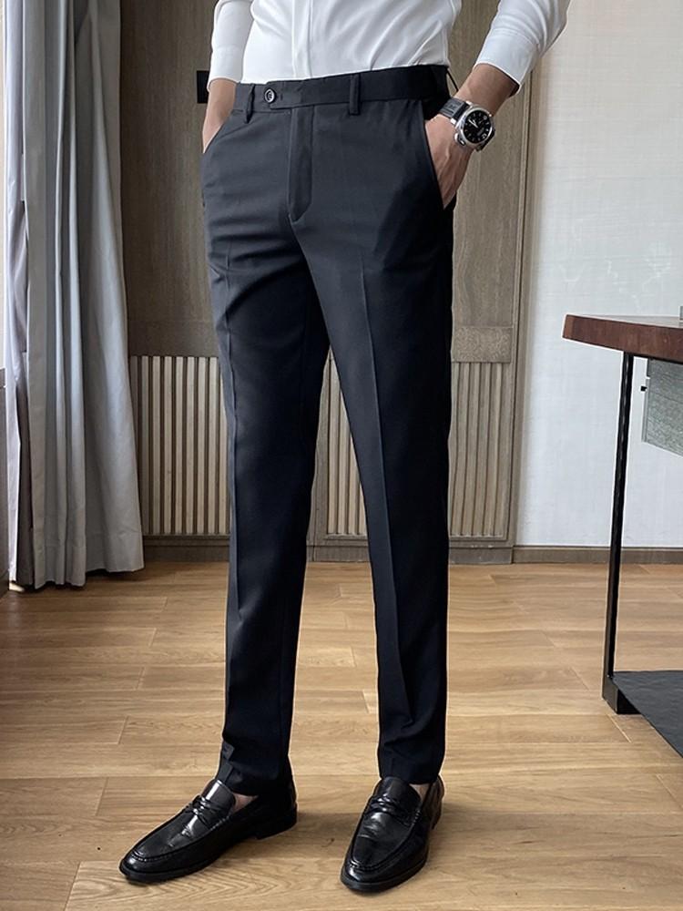 OEM Mens Trousers Mens Formal Suits Business Slim Trousers Elastic  Waist Long Pants  China Mens Trousers and Autumn and Winter Pants price   MadeinChinacom