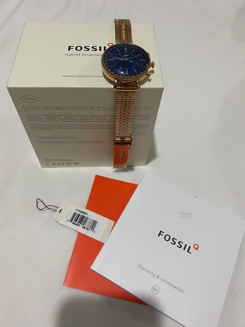 Fossil Hybrid Smartwatch Cameron Rose Gold Tone Women s Fashion