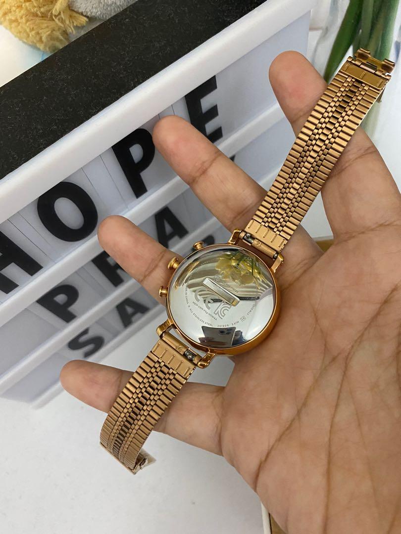 Fossil Hybrid Smartwatch Cameron Rose Gold Tone Women s Fashion Watches Accessories Watches on Carousell