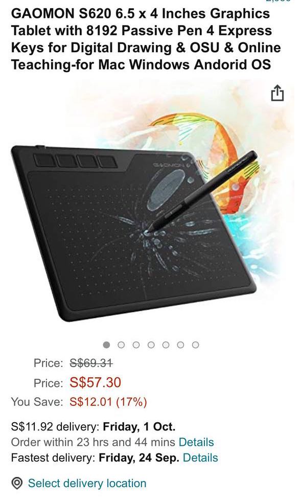 Gaomon graphic tablet, Computers & Tech, Parts & Accessories, Other