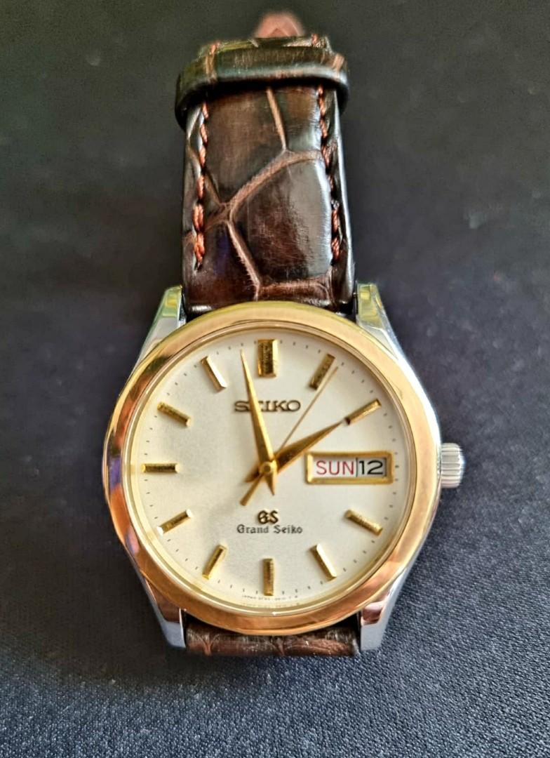 Grand Seiko 9F SBGT002 with 18K gold bezel, Luxury, Watches on Carousell