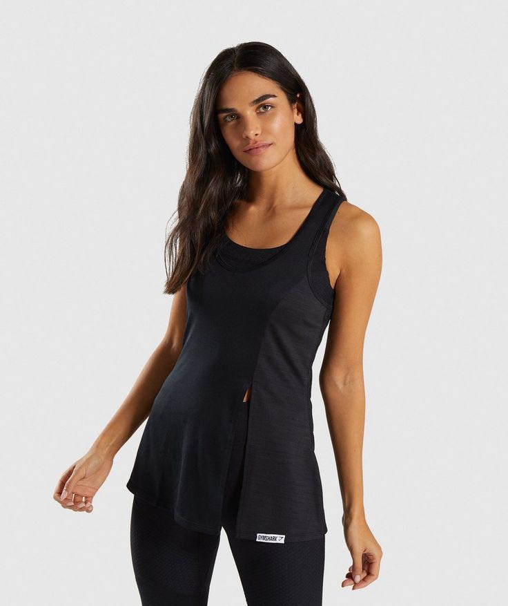 Gymshark True Texture Vest in black 