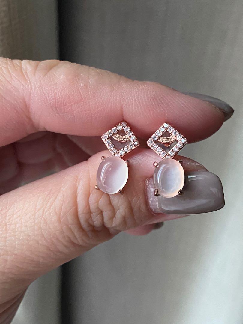 White jade clearance earrings