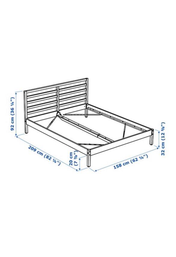 IKEA Fjellse Queen bed frame with Luroy slats, Furniture & Home Living