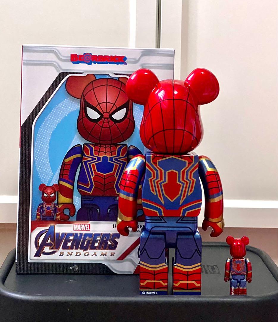 BE@RBRICK IRON SPIDER 100％ & 400％キャラクターグッズ