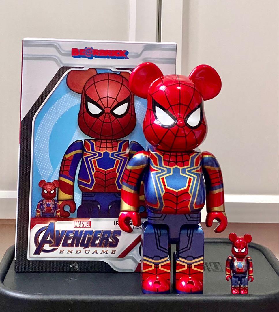 Iron Spider Man X Be@rbrick Marvel 400% + 100% Bearbrick