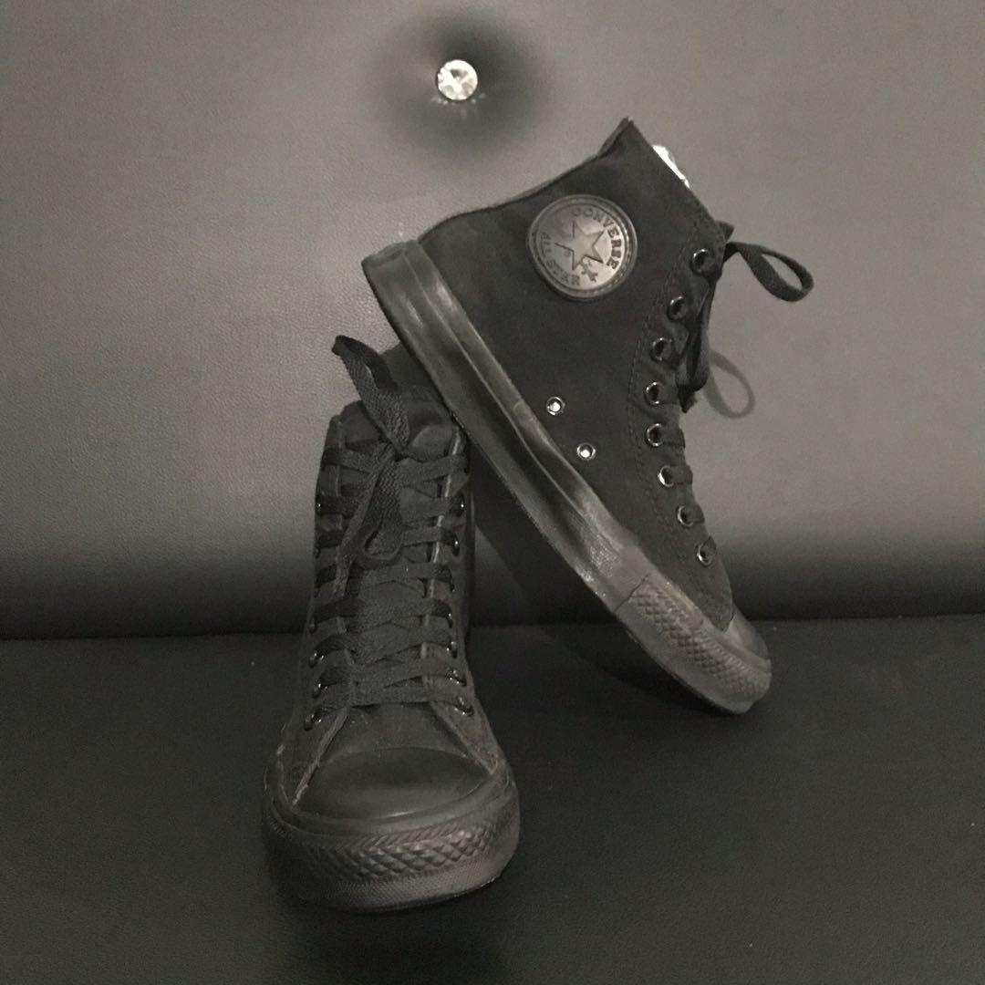 Converse all sales black high cut