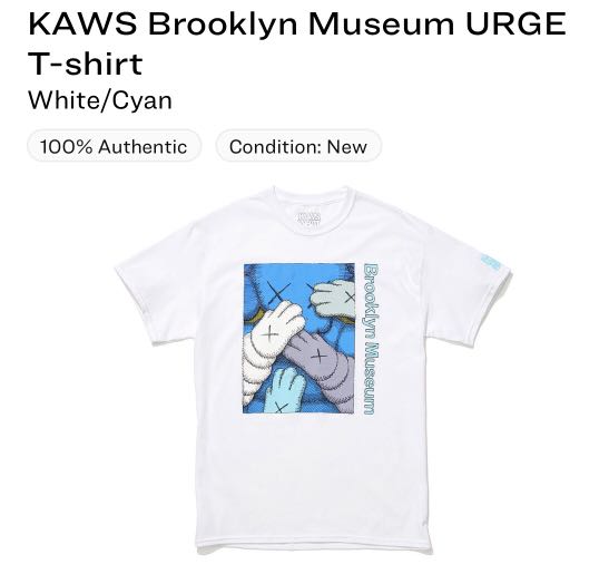 Kaws tee Brooklyn museum t-shirt m size, 女裝, 上衣, T-shirt ...