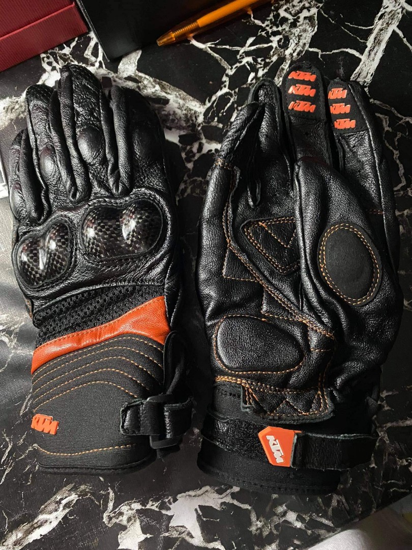KTM Powerwear Radical X Full Leather Gloves, Men's Fashion, Watches