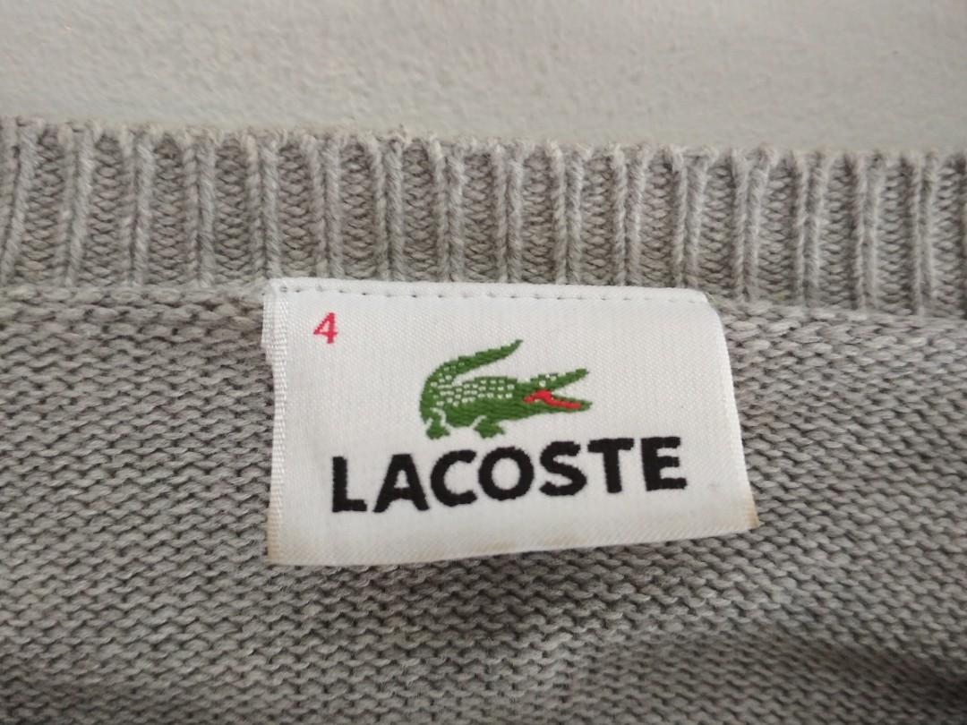 Lacoste alligator knit sweater, Fesyen 