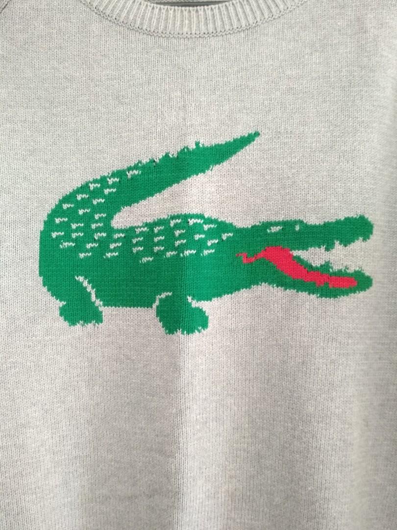 Lacoste alligator knit sweater, Fesyen 