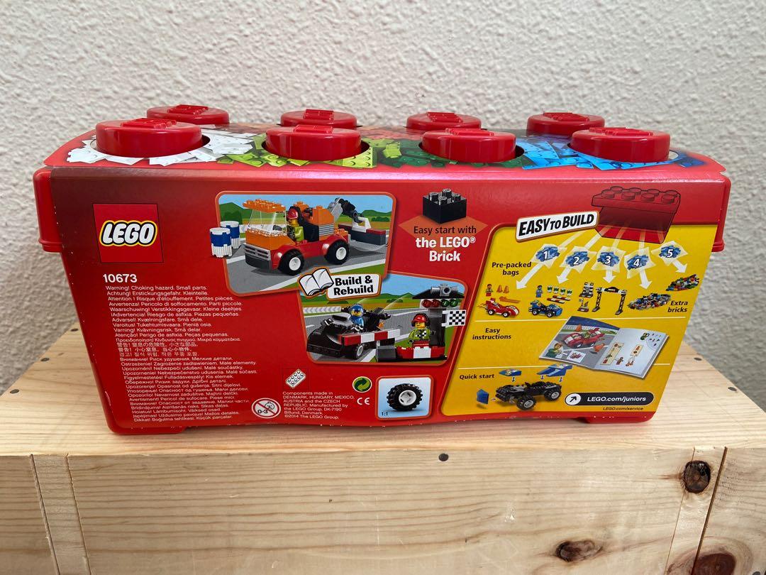 Lego Junior Race Car Rally Set (350 pcs) in Storage Box, Hobbies & Toys