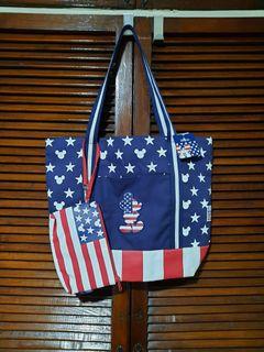 Mickey Mouse Stars & Stripes HK Disneyland Bag