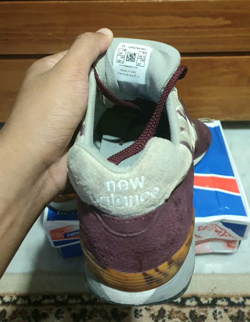 New Balance US576 Maroon Camo Men s Fashion Footwear Sneakers on Carousell