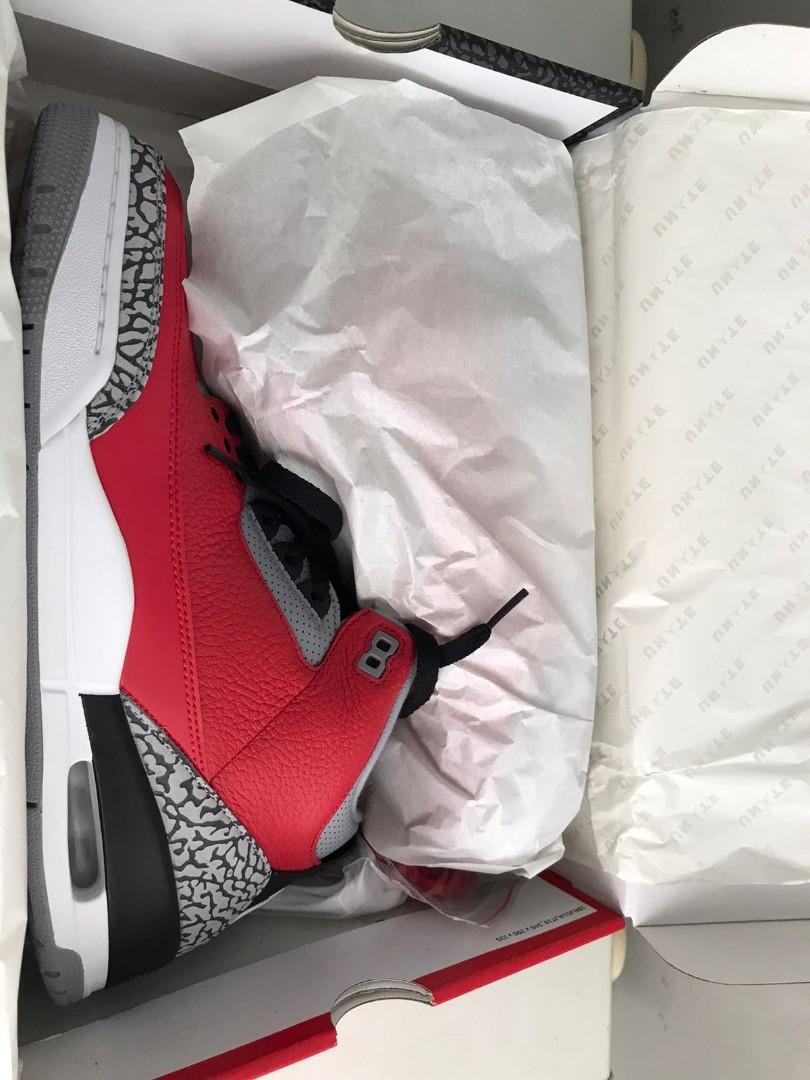 Nike air jordan 3 fire red cement size 