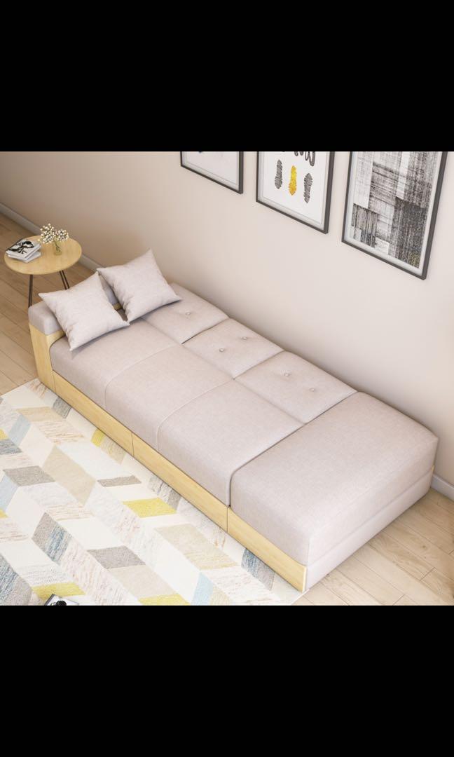 Nordic Japanese Sofa Bed with Storage, Furniture & Home Living