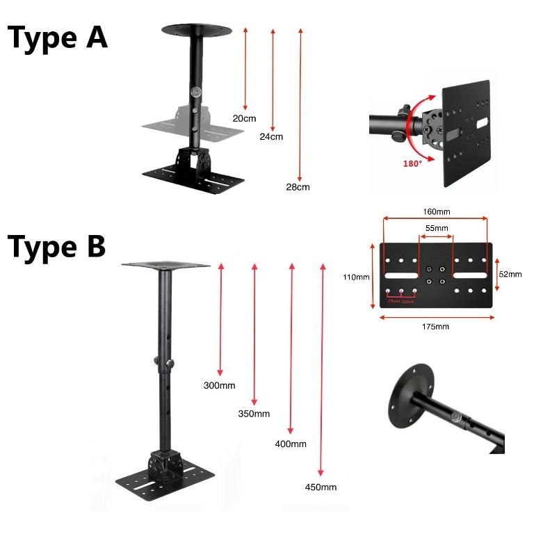 [iDS] Pair of Speaker Wall Mount Speaker Ceiling Mount Speaker Stand