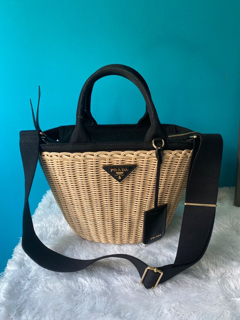 Wicker prada discount bag
