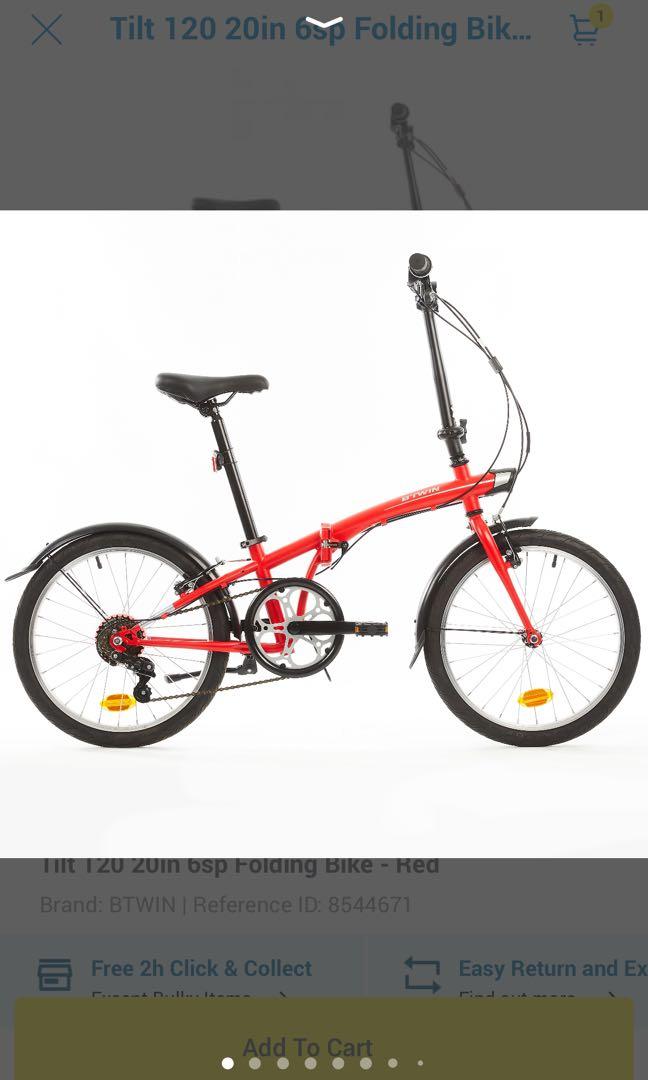 Quite new BTwin Tilt 120 20 inch foldie for sale Sports Equipment